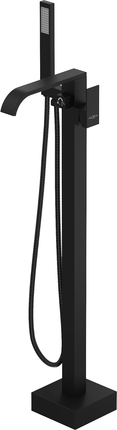 Mexen Lava freistehende Wannenbatterie, Schwarz - 752433-70