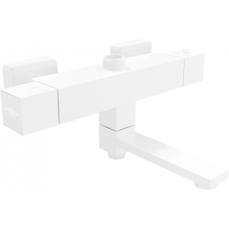 Mexen Cube Thermostat-Wannen-/Duschbatterie, Weiß - 77910-20