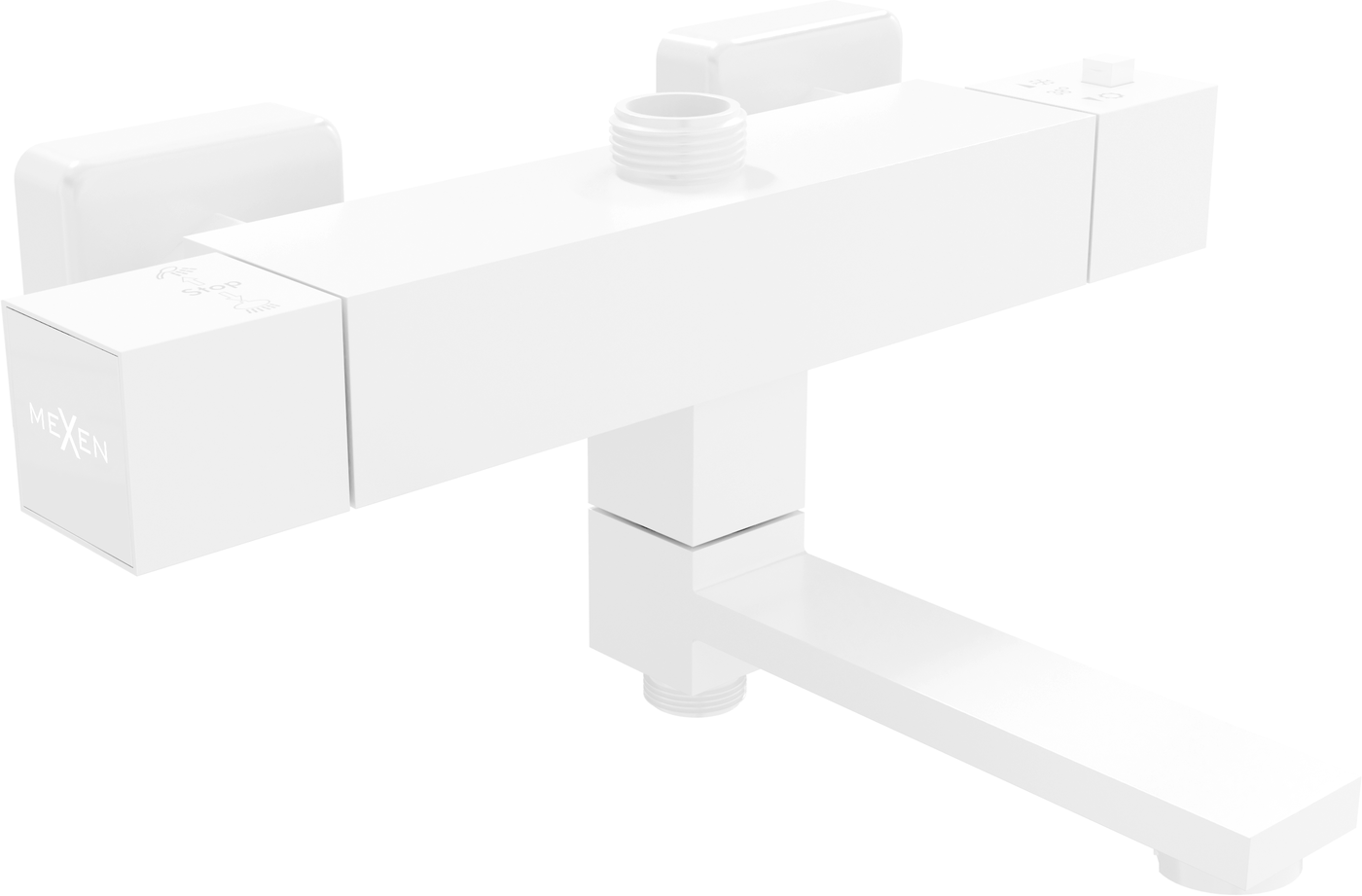 Mexen Cube Thermostat-Wannen-/Duschbatterie, Weiß - 77910-20