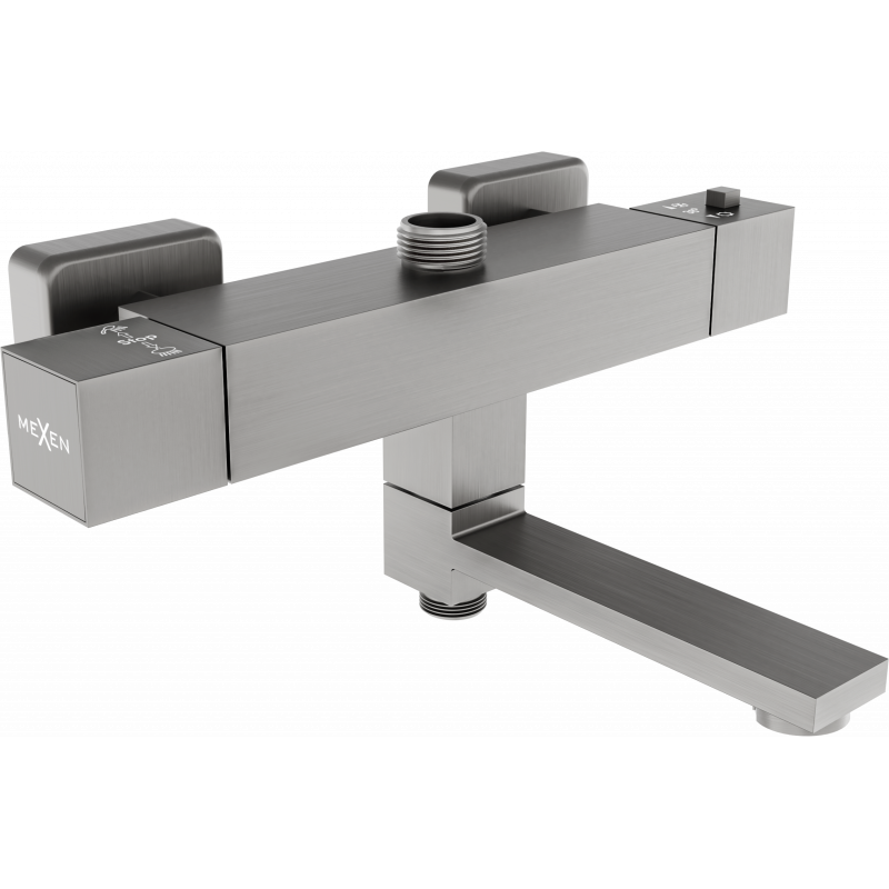 Mexen Cube Thermostat-Wannen-/Duschbatterie, Graphit - 77910-66