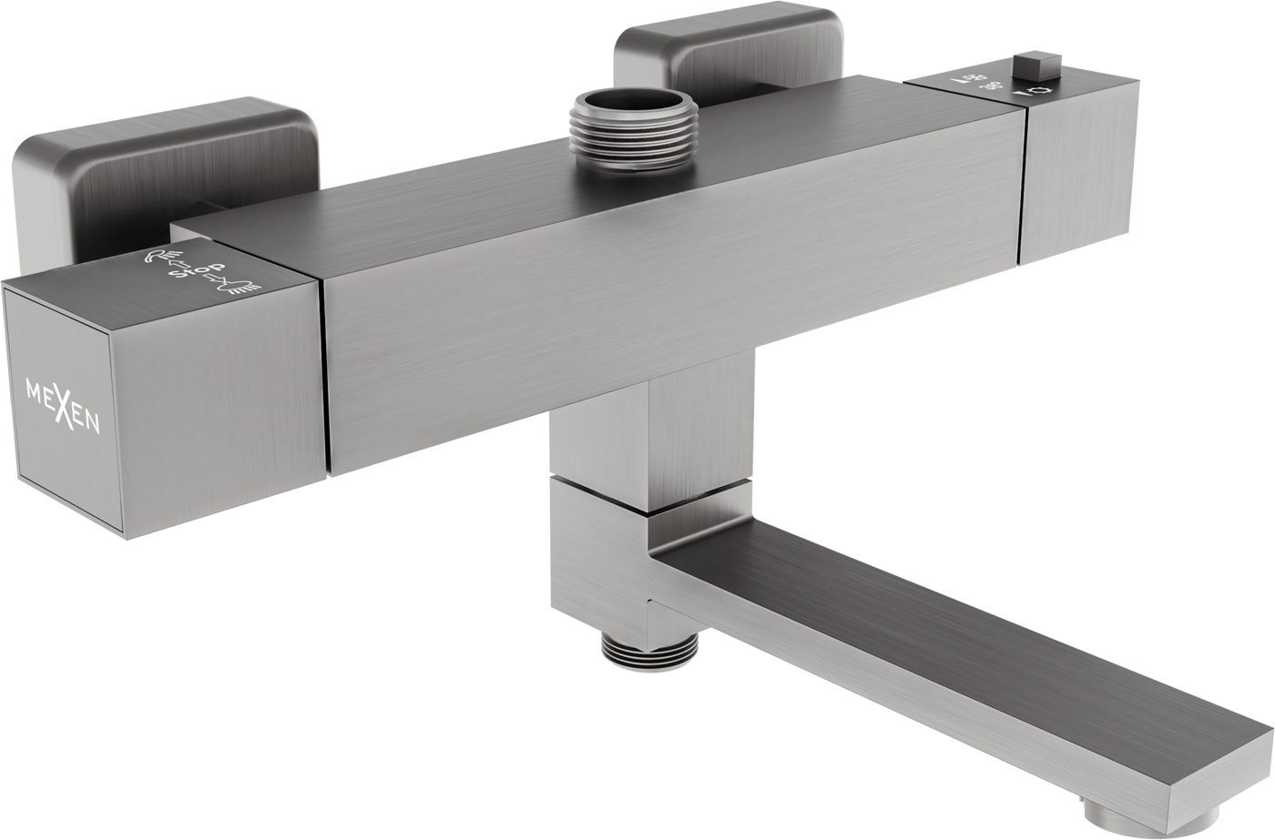 Mexen Cube Thermostat-Wannen-/Duschbatterie, Graphit - 77910-66