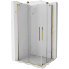 Mexen Velar Duo ausziehbare Duschabtrennung 90 x 80 cm, transparent, Gold - 871-090-080-02-50