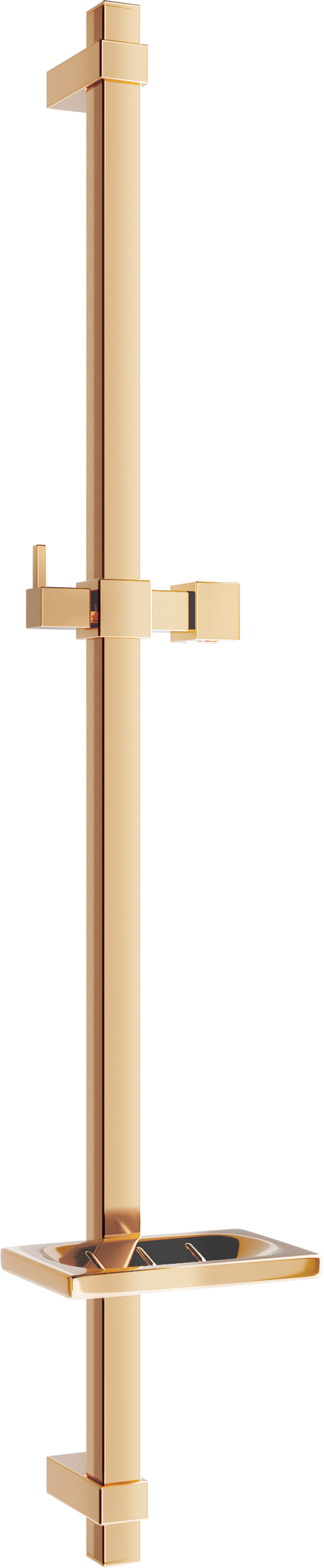 Mexen DQ Duschstange mit Seifenschale 80 cm, Rosa Gold - 79381-60