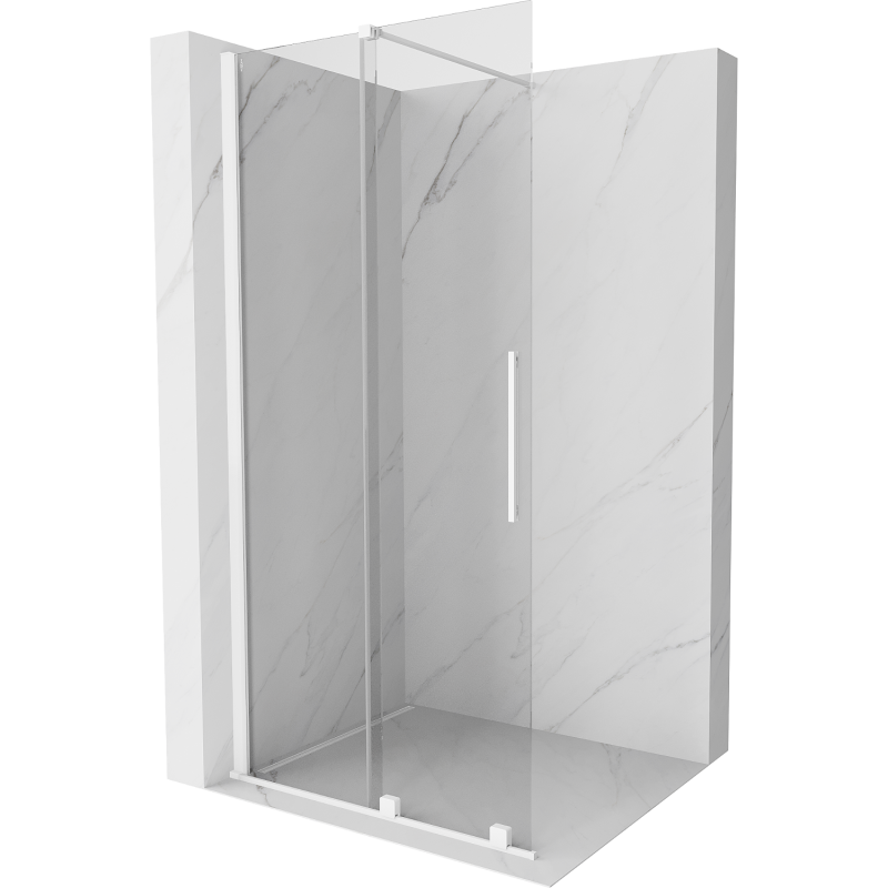 Mexen Velar Duschtür Walk-in 90 x 200 cm, transparent 8 mm, weiß - 871-090-000-03-20