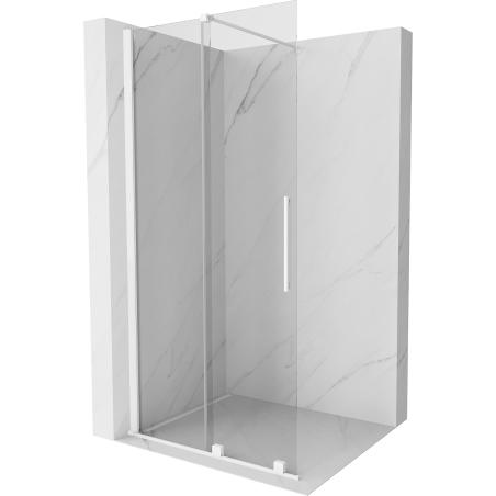 Mexen Velar Duschwand faltbar Walk-in 110 x 200 cm, transparent 8 mm, weiß - 871-110-000-03-20