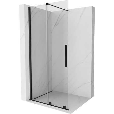 Mexen Velar Walk-in-Duschwand 70 x 200 cm, transparent 8 mm, schwarz - 871-070-000-03-70