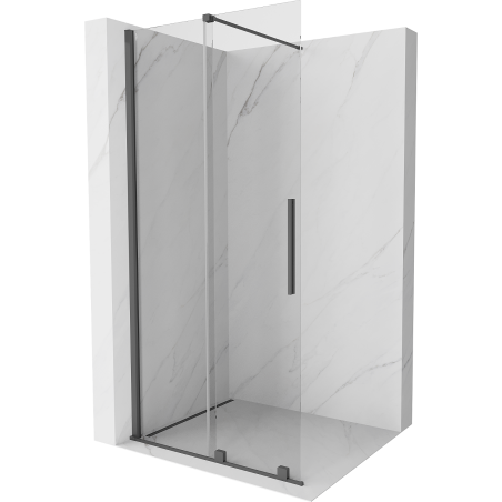 Mexen Velar Duschwand Walk-in 70 x 200 cm, transparent 8 mm, gebürstet gun gray