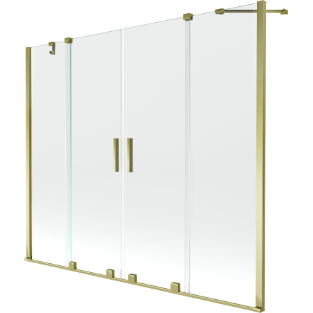 Mexen Velar Duo 2-Flügel-Badewannenwand Regulierbare 170 x 150 cm, transparent, Gold - 896-170-000-02-50