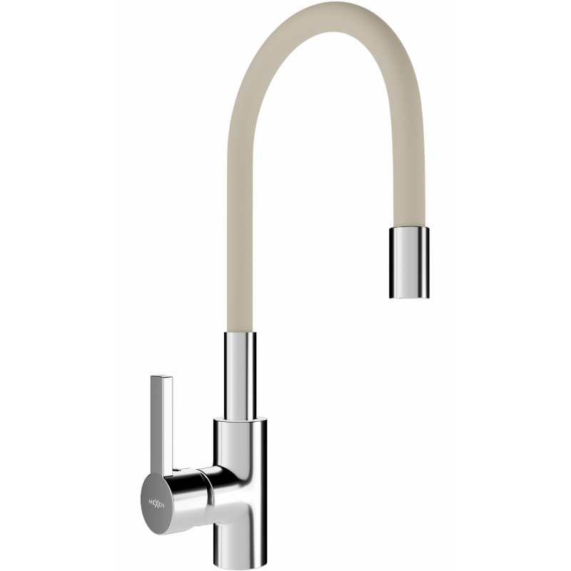 Mexen Flex Küchenmischer, Chrom/Beige - 670900-09