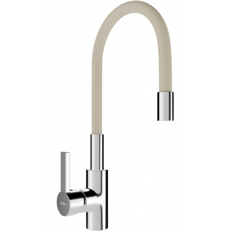 Mexen Flex Küchenmischer, Chrom/Beige - 670900-09