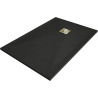 Mexen Stone+ Rechteck-Duschwanne aus Verbundmaterial 110 x 90 cm, schwarz, Abdeckplatte gold - 44709011-G