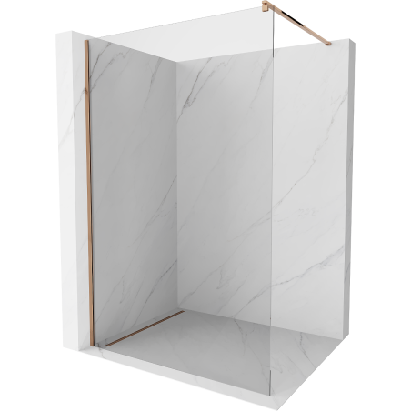 Mexen Kioto Duschwand Walk-in 75 x 200 cm, transparent 8 mm, rosegold - 800-075-101-60-00