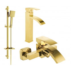 Mexen Libra DQ45 Badewannenset, Gold - 745113DQ45-50