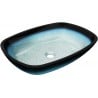 Mexen Araks Aufsatzwaschbecken aus Glas 54 x 39 cm, Blau - 24155447