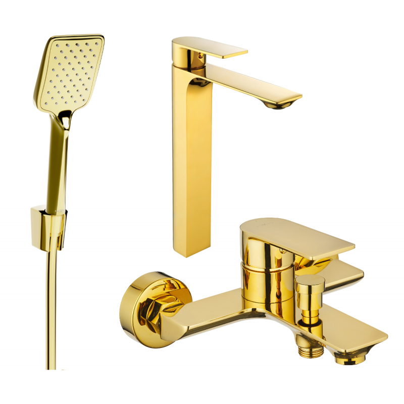 Mexen Alexa R62 Badewannenset, Gold - 71213R62-50