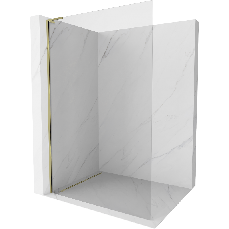 Mexen Kioto L Duschwand Walk-in 50 x 200 cm, transparent, gold - 800-050-103-50-00