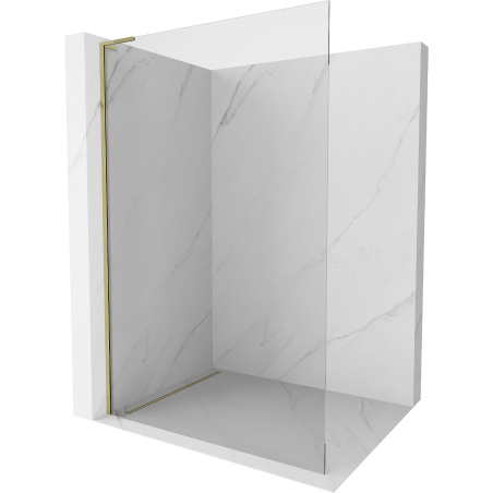 Mexen Kioto L Duschwand Walk-in 60 x 200 cm, transparent, gold - 800-060-103-50-00