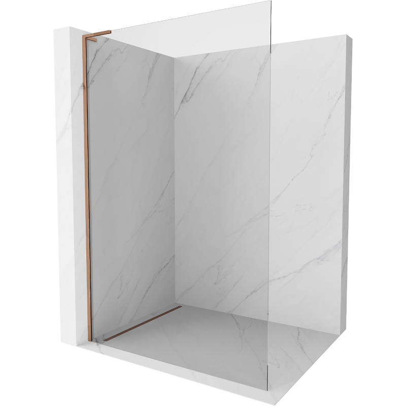 Mexen Kioto L Duschwand Walk-in 50 x 200 cm, transparent, roségold - 800-050-103-60-00