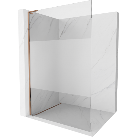 Mexen Kioto L Duschwand Walk-in 70 x 200 cm, transparent/rau, roségold - 800-070-103-60-35