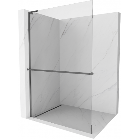 Mexen Kioto+ L Duschwand mit Regal Walk-in 85 x 200 cm, transparent, gun metal - 800-085-123-95-00