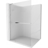 Mexen Kioto+ L Duschwand mit Regal Walk-in 100 x 200 cm, klar, chrom - 800-100-123-01-09