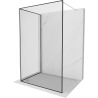 Mexen Kioto Walk-In Duschwand 90 x 80 cm, schwarzes Muster, Chrom - 800-090-212-01-70-080