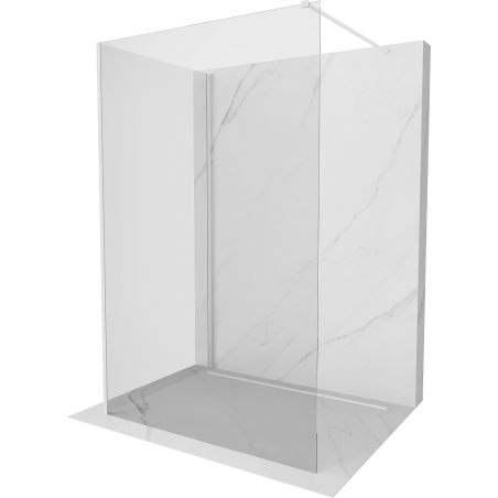 Mexen Kioto Duschtrennwand Walk-in 90 x 75 cm, transparent, weiß - 800-090-212-20-00-075