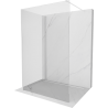 Mexen Kioto Duschwand Walk-in 125 x 90 cm, transparent, weiß - 800-125-212-20-00-090