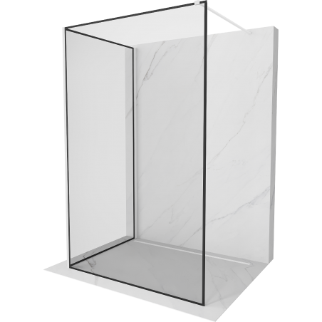 Mexen Kioto Walk-in-Dusche 110 x 100 cm, schwarzes Muster, weiß - 800-110-212-20-70-100