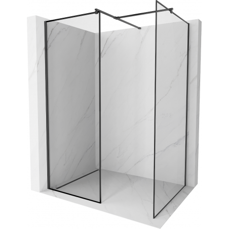 Mexen Kioto Walk-in-Dusche 140 x 90 cm, schwarzes Muster, schwarz - 800-140-202-70-70-090