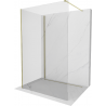 Mexen Kioto Walk-in Duschwand 125 x 70 cm, transparent, gold - 800-125-212-50-00-070