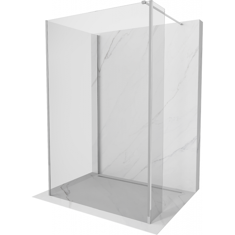 Mexen Kioto Walk-in Duschwand 100 x 70 x 30 cm, transparent, chrom - 800-100-070-221-01-00-030