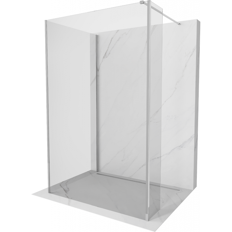 Mexen Kioto Walk-in Duschwand 100 x 85 x 30 cm, transparent, chrom - 800-100-085-221-01-00-030