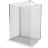 Mexen Kioto Duschwand Walk-in 110 x 70 cm, transparent, gebürstetes Messing - 800-110-212-65-00-070