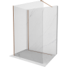 Mexen Kioto Walk-in Duschwand 120 x 95 cm, transparent, gebürstetes Messing - 800-120-212-65-00-095