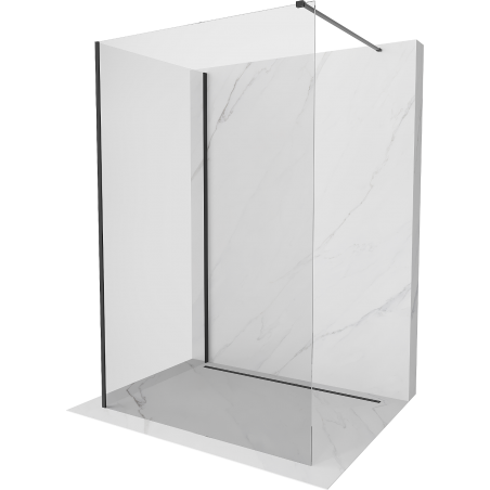 Mexen Kioto Walk-in-Duschwand 110 x 70 cm, transparent, schwarz - 800-110-212-70-00-070