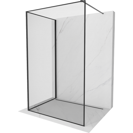 Mexen Kioto Walk-in Dusche Wand 130 x 70 cm, schwarzes Muster, schwarz - 800-130-212-70-70-070