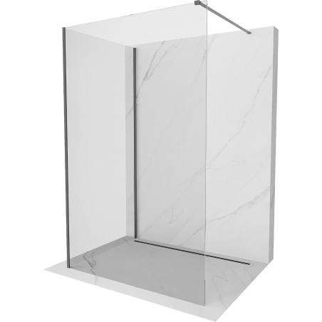 Mexen Kioto Duschwand Walk-in 135 x 70 cm, transparent, Gun Metal - 800-135-212-95-00-070