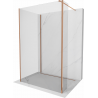 Mexen Kioto Duschwand Walk-in 90 x 70 x 30 cm, transparent, roségold - 800-090-070-221-60-00-030