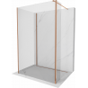 Mexen Kioto Duschwand Walk-in 120 x 70 x 30 cm, transparent, roségold - 800-120-070-221-60-00-030