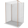 Mexen Kioto Duschwand Walk-in 120 x 70 x 30 cm, transparent, gebürstetes Messing - 800-120-070-221-65-00-030