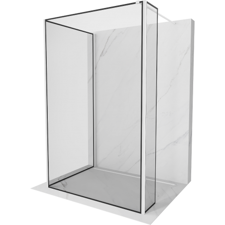 Mexen Kioto Walk-in-Dusche 140 x 100 x 40 cm, schwarzes Muster, weiß - 800-140-100-221-20-70-040