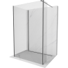 Mexen Kioto Duschwand Walk-in 110 x 70 x 30 cm, transparent, gun gray gebürstet - 800-110-070-221-66-00-030