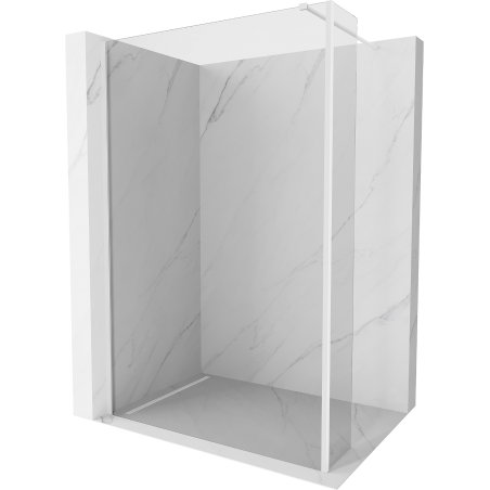 Mexen Kioto Duschwand Walk-in 90 x 30 cm, transparent, weiß - 800-090-212-20-00-030