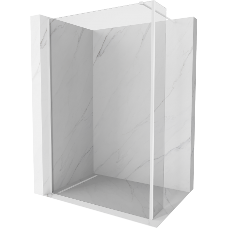 Mexen Kioto Duschwand Walk-in 95 x 30 cm, transparent, weiß - 800-095-212-20-00-030