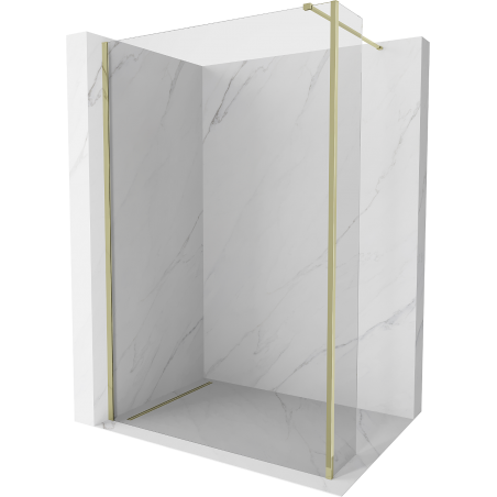 Mexen Kioto Duschwand Walk-in 90 x 30 cm, transparent, gold - 800-090-212-50-00-030