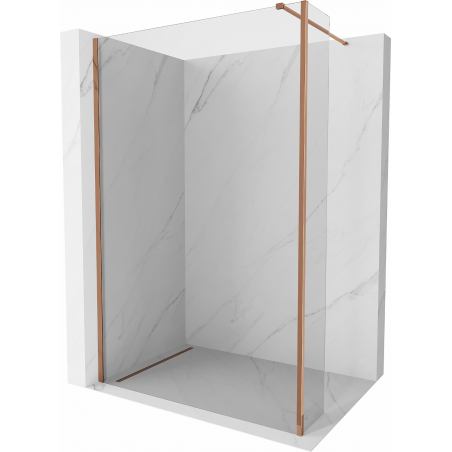 Mexen Kioto Duschwand Walk-in 110 x 30 cm, transparent, rosegold - 800-110-212-60-00-030