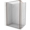 Mexen Kioto Duschwand Walk-in 120 x 30 cm, schwarzes Muster, roségold - 800-120-212-60-70-030