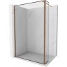 Mexen Kioto Duschwand Walk-in 150 x 30 cm, schwarzes Design, roségold