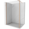 Mexen Kioto Walk-in Duschwand 110 x 30 cm, transparent, gebürstetes Messing - 800-110-212-65-00-030